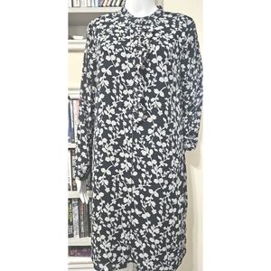 Banana Republic Dress, Polyester, Button-Down, Belt, Ruffles, 12P, NWT ✔️